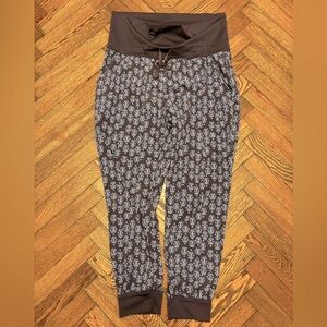 Aerie - foldover purple and blue geometric joggers - size M